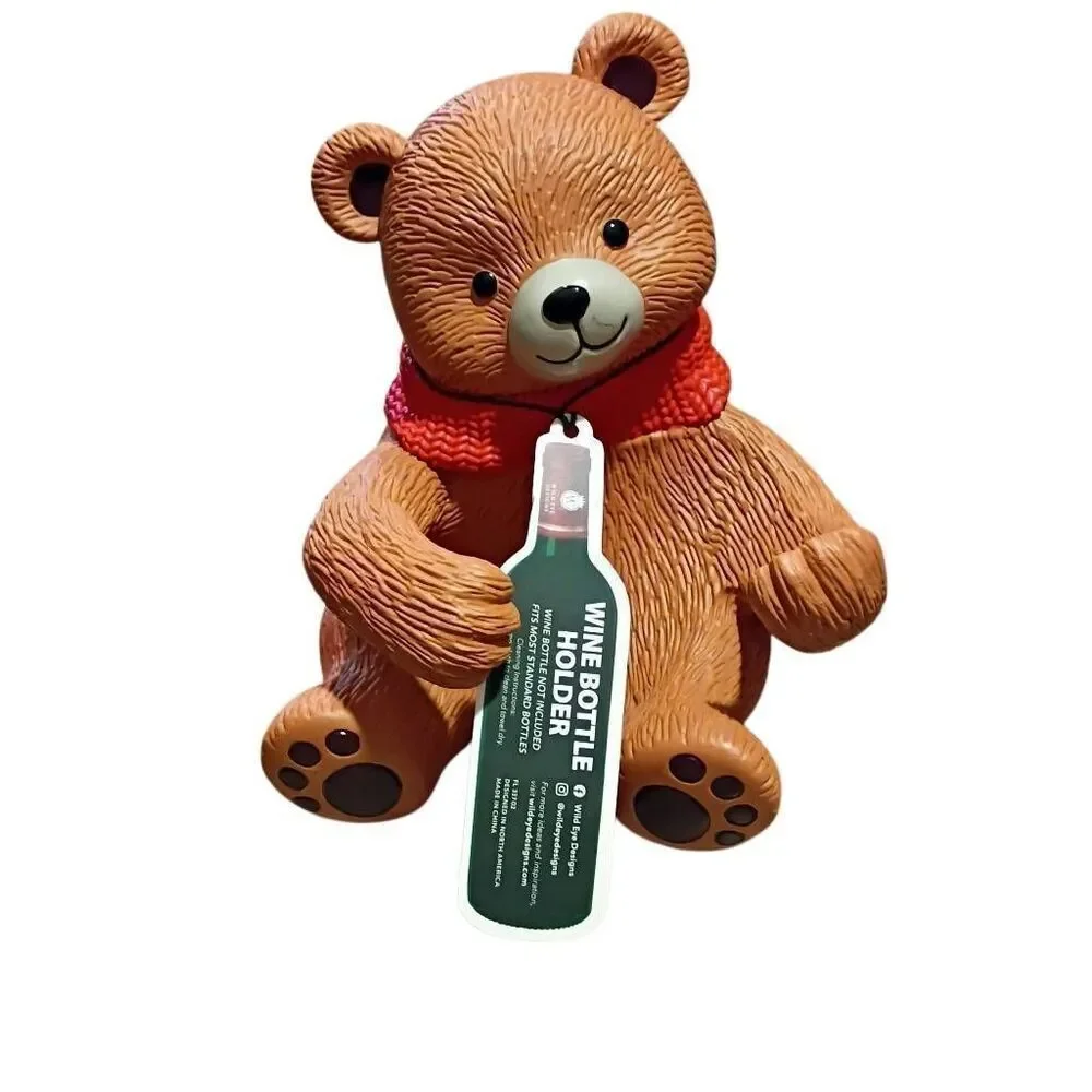 Wild Eye Designs Teddy Bear Wine Holder NWT